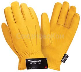 Кожаные утепленные перчатки Siberia RL14 Thinsulate 3M
